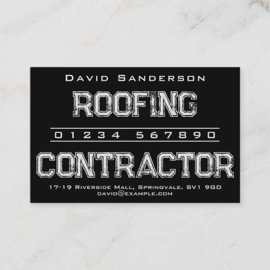 屋根工事請負業者の名刺 名刺 (正面)