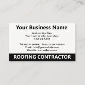 屋根工事請負業者の漫画の名刺 名刺 (正面)