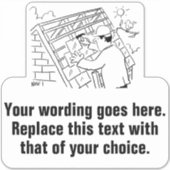 屋根工事請負業者または屋根屋のプロモーション シール (正面)