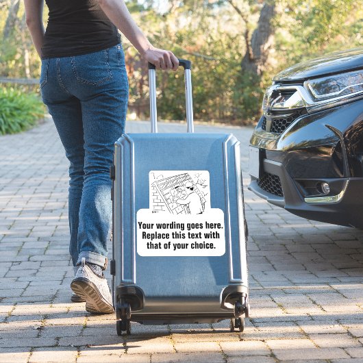 屋根工事請負業者または屋根屋のプロモーション シール (スーツケースインサイチュ)