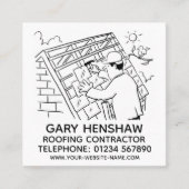 屋根工事請負業者 スクエア名刺 (正面)