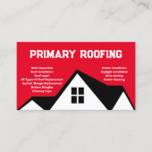 屋根工事請負業者 |屋根赤 名刺 (正面)