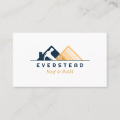 屋根工事・住宅改修工具のロゴ 名刺 (正面)