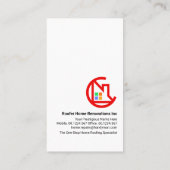 屋根建物シルエット屋根 名刺 (裏面)