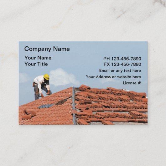 屋根建築イメージ 名刺 (正面)