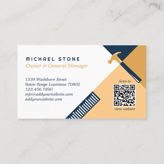 屋根建築ホーム改善ツールロゴ 名刺 (裏面)