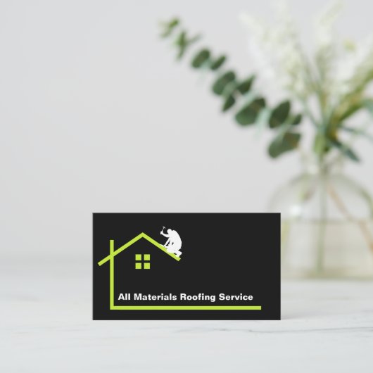 屋根建築モダン名刺 名刺 (スタンド正面)