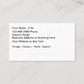 屋根建築モダン名刺 名刺 (裏面)