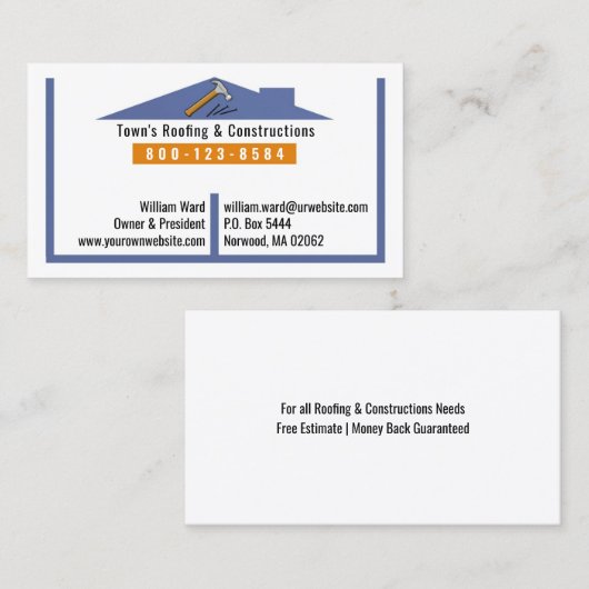 屋根建築名刺 名刺 (正面/裏面)