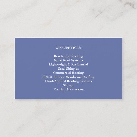 屋根建築名刺 名刺 (裏面)