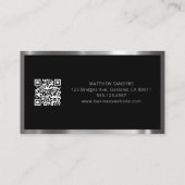 屋根建築米国国旗QRコード 名刺 (裏面)