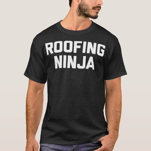 屋根忍者おもしろいことわざ屋根ノベルティ屋根 Tシャツ (正面)