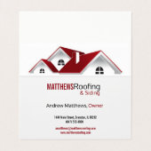 屋根折り畳みビジネスカード 名刺 (内部フラット)