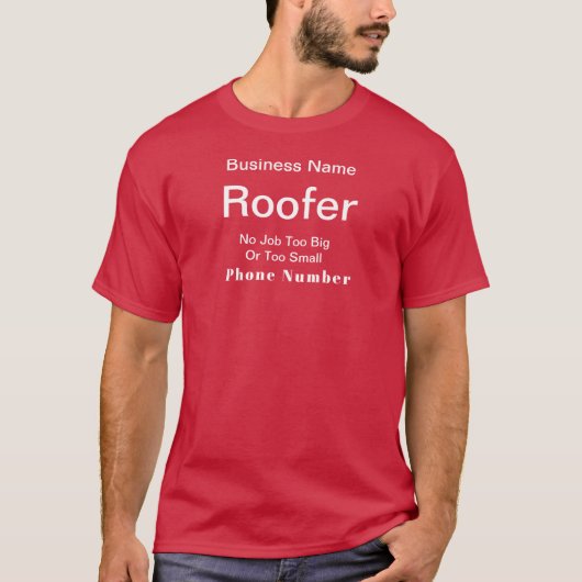 屋根材をパーソナライズ起業家赤 Tシャツ (正面)