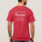 屋根材をパーソナライズ起業家赤 Tシャツ (裏面)