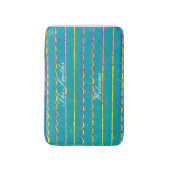 屋根板の行Thunder_Cove青 – 緑 バスマット (正面縦)