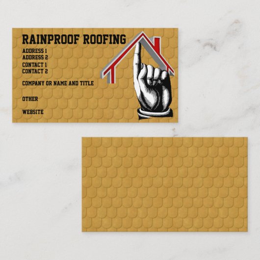 屋根板葺き名刺 名刺 (正面/裏面)