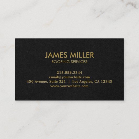 屋根清掃補修建築樋金ゴールド 名刺 (裏面)