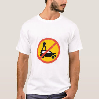 屋根無しライディング欧州サインTシャツ Tシャツ