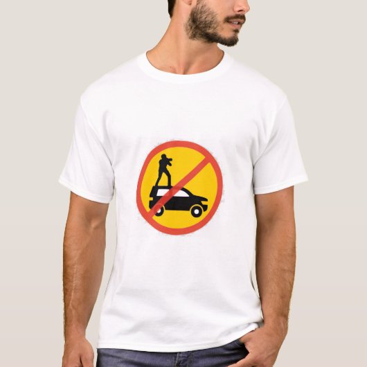 屋根無しライディング欧州サインTシャツ Tシャツ (正面)
