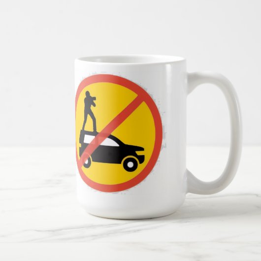 屋根無し乗車禁止欧州サイン コーヒーマグ コーヒーマグカップ (右)