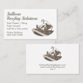 屋根瓦の修復 名刺 (正面/裏面)