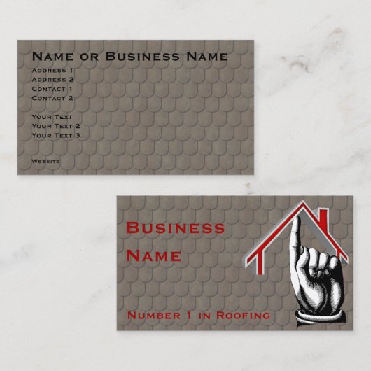 屋根番号1名刺 名刺 (正面/裏面)