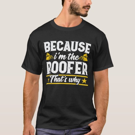 屋根職人だからね メンズ メカニック 契約業者 Tシャツ (正面)