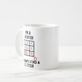 屋根職人です、常に解決策を見つけるマグカップ コーヒーマグカップ (正面左)