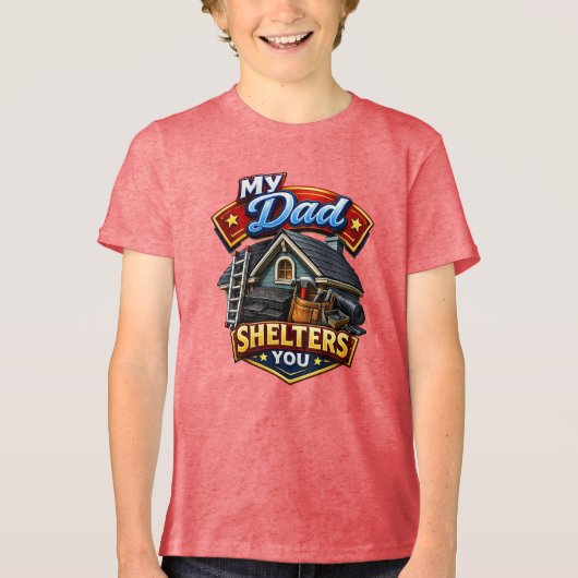 屋根職人/住宅建築業者 トライブレンドTシャツ (正面)