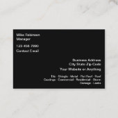 屋根葺きサービス住宅商事 名刺 (裏面)