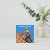 屋根葺きサービス商業住宅 スクエア名刺 (スタンド正面)