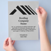 屋根葺き会社のビジネスフライヤー チラシ (手)
