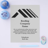 屋根葺き会社のビジネスフライヤー チラシ (シングル)