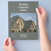 屋根葺き会社のビジネスフライヤー チラシ (手)