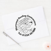 屋根葺き会社の屋根修理と建築 ラウンドシール (封筒)