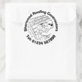 屋根葺き会社の屋根修理と建築 ラウンドシール (バッグ)