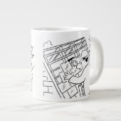 屋根葺き労働者、屋根屋または屋根葺き屋根 ジャンボコーヒーマグカップ (正面右)