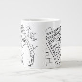 屋根葺き労働者、屋根屋または屋根葺き屋根 ジャンボコーヒーマグカップ (正面)