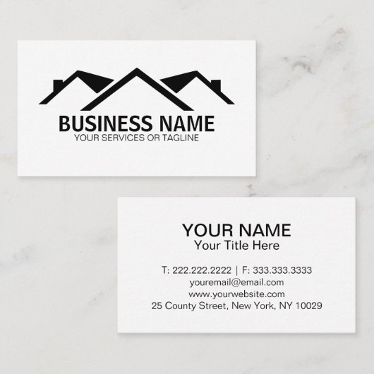 屋根葺き屋根 名刺 (正面/裏面)