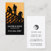 屋根葺き施工業者 名刺 (正面/裏面)