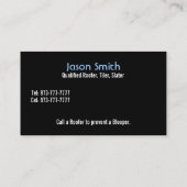 屋根葺き職人の名刺 名刺 (裏面)