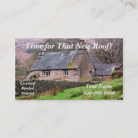 屋根葺き職人の名刺 名刺 (正面)