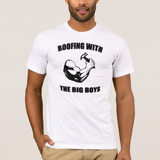 屋根葺き職人のTシャツ、大きい男の子 Tシャツ (正面)