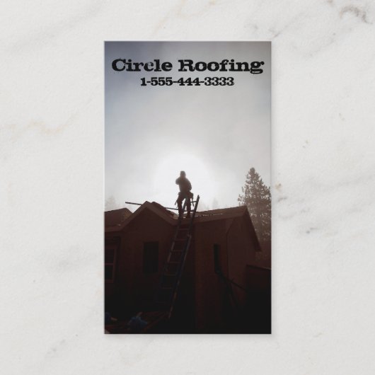 屋根葺き職人または建築のための名刺 名刺 (正面)