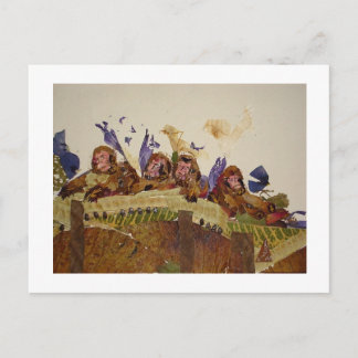 屋根裏の空腹のサル ポストカード