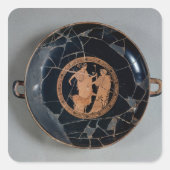 屋根裏の赤姿カップのインテリア スクエアシール (正面)