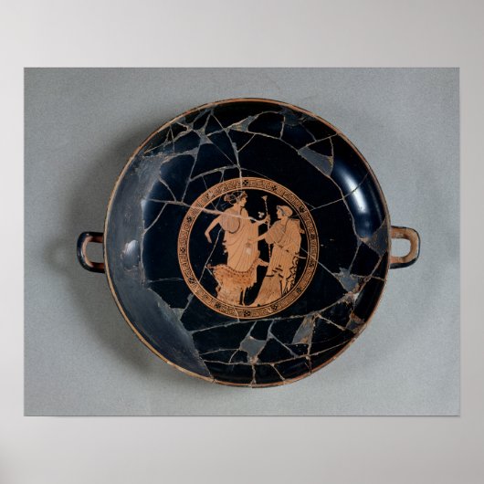 屋根裏の赤姿カップのインテリア ポスター (正面)