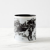 屋根裏はビリーで子供1880年を持って来ます ツートーンマグカップ (中央)