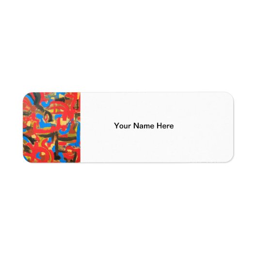 屋根裏アートの筆跡のグラフィティ抽象芸術 ラベル (正面)